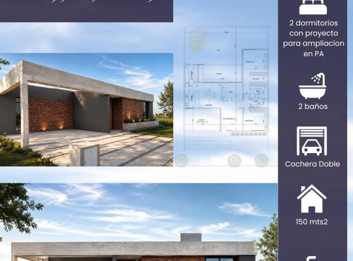 Casa · 150m² · 2 Dormitorios · 1 Cochera