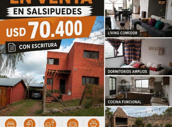 Casa · 100m² · 4 Dormitorios · 1 Cochera