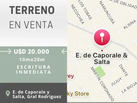 Terreno en Venta en General Rodríguez, Partido de General Rodríguez