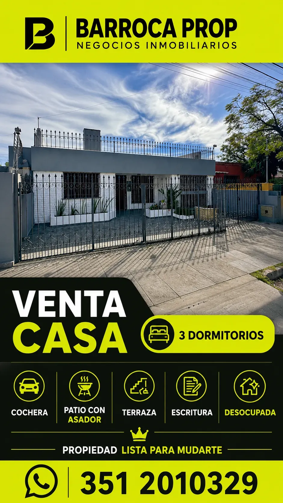 CASA EN VENTA APTA CREDITO | 3 DORMITORIOS | GARAGE PASANTE | PATIO
