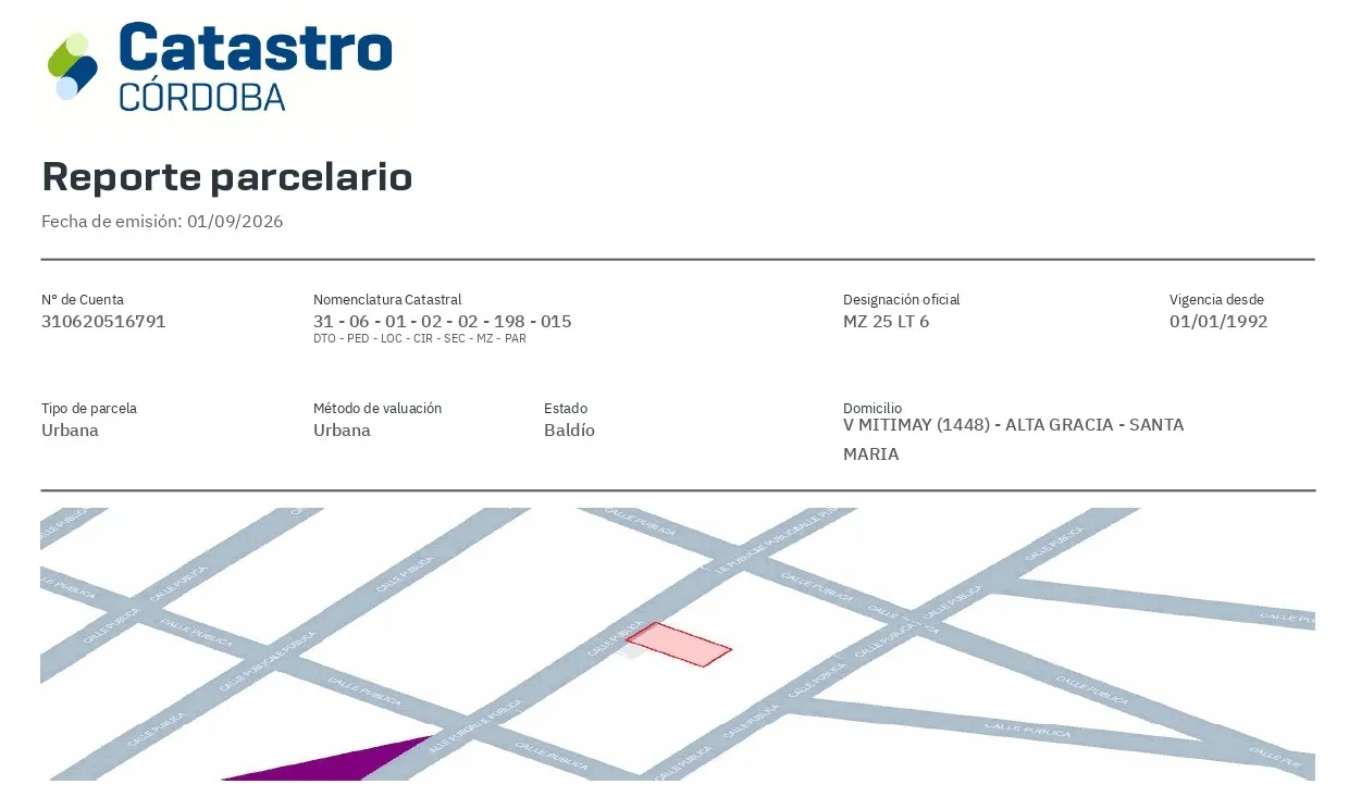 Lote de terreno en Mitimay superficie de 800M2 Recibo vehiculo automotor, financio y vendo