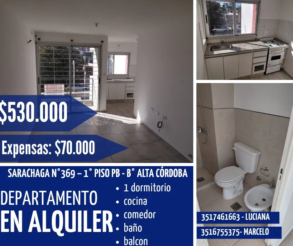 departamento  de un dormitorio
