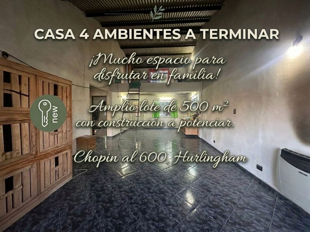 CASA 4 AMBIENTES VENTA HURLINGHAM FINANCIA