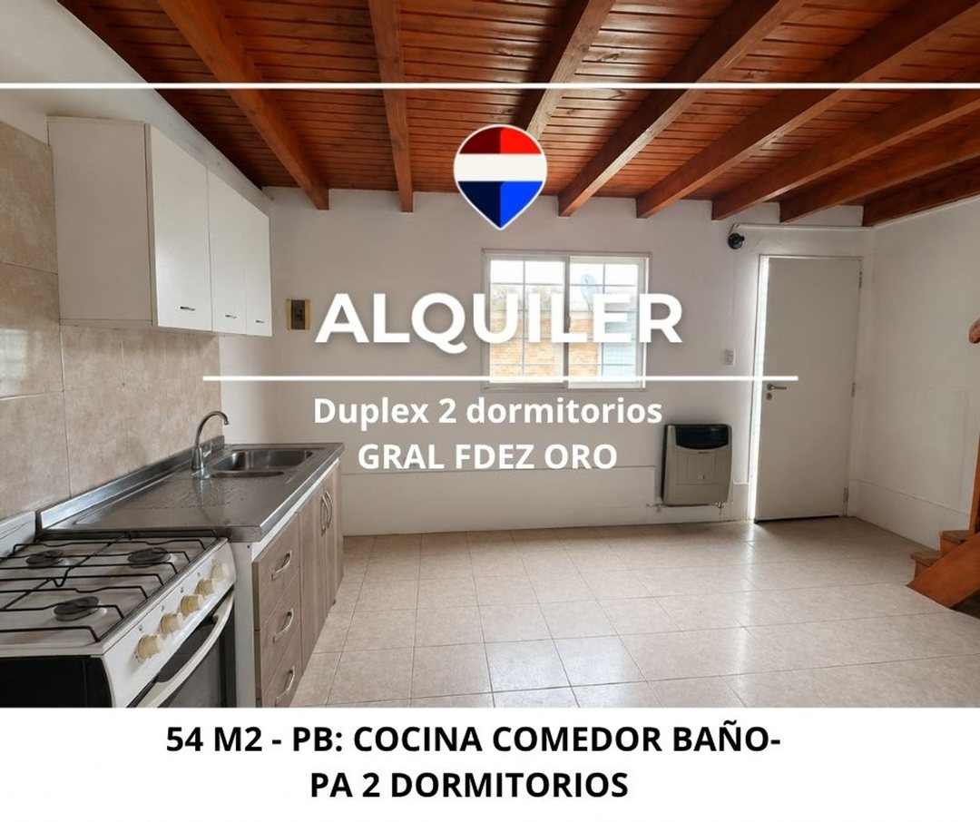 ALQUILER DUPLEX 2 DORMITORIOS FDEZ ORO