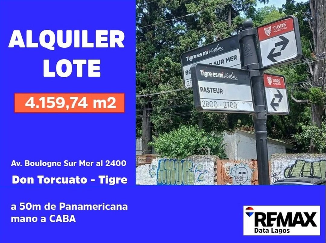 ALQUILER  MACRO LOTE DON TORCUATO 50m Panamericana