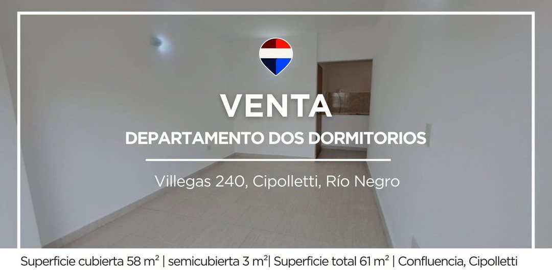 Venta Departamento 2 dormitorios centro Cipolletti