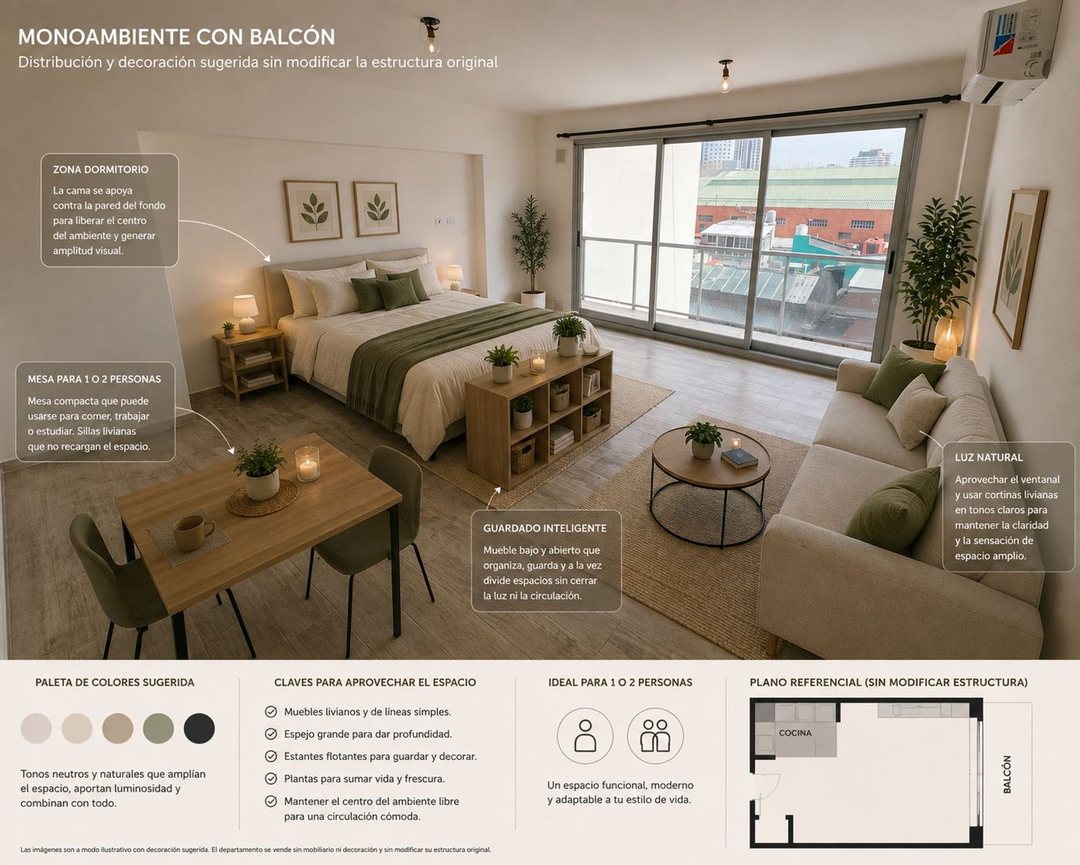VENTA DEPARTAMENTO MONOAMBIENTE CON COCHERA