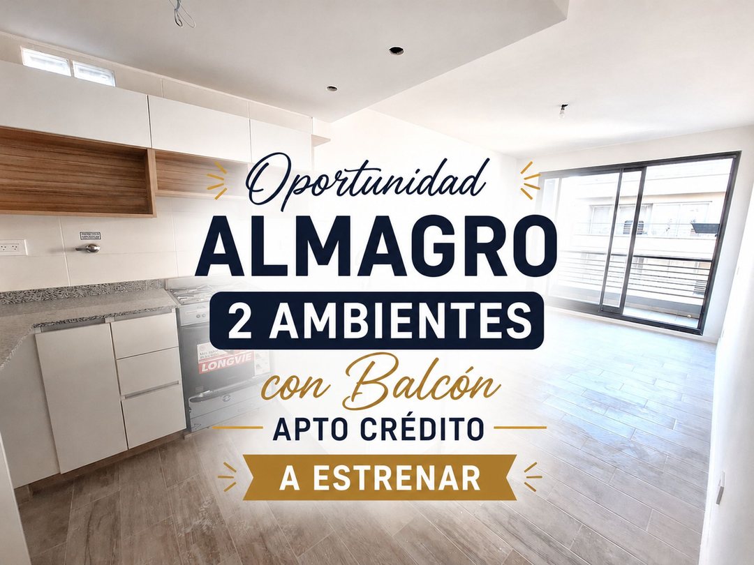 DEPARTAMENTO 2 AMBIENTES VENTA ALMAGRO BALCON