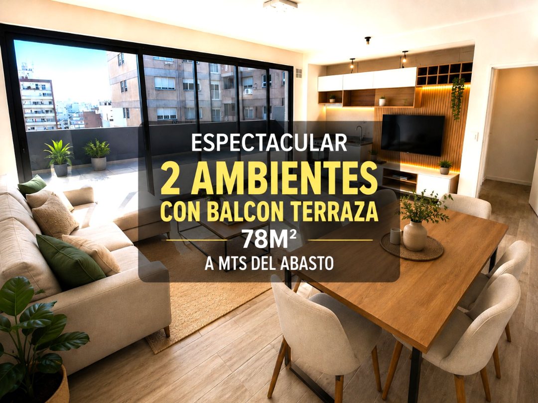 DEPARTAMENTO 2 AMBIENTES VENTA ALMAGRO BALCON TERR