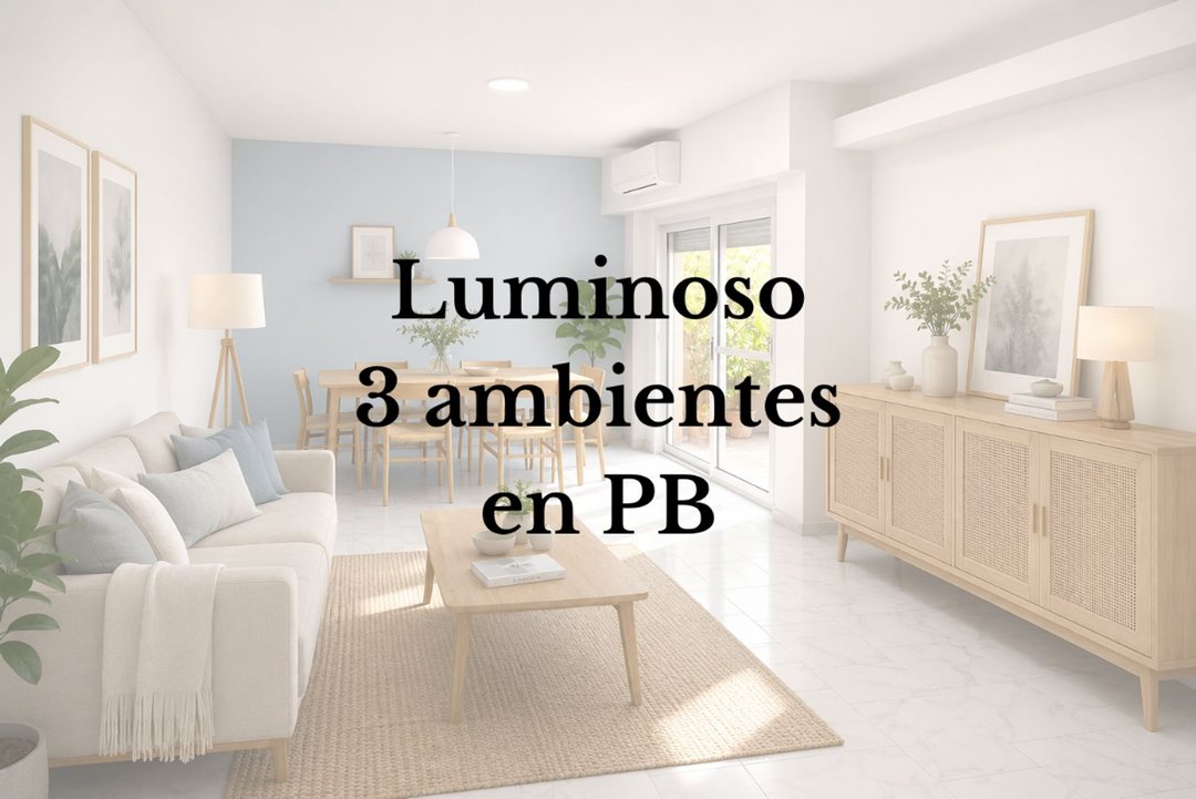 3 AMBIENTE 87 m2 VENTA  P BAJA PATIO BARRACAS CABA