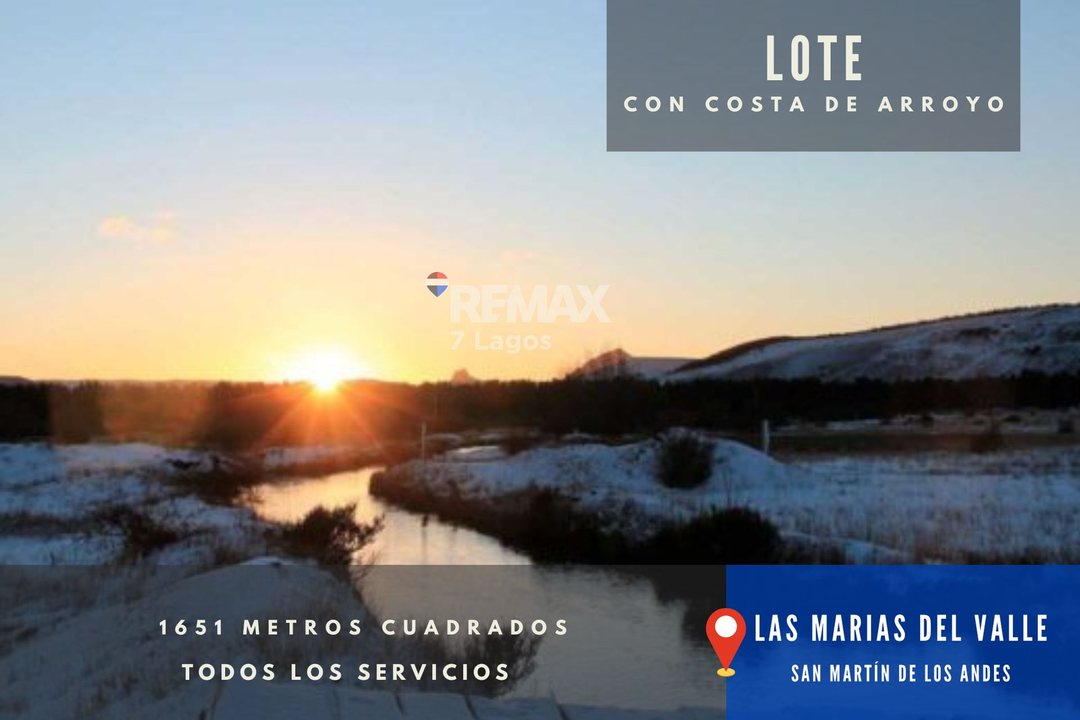 LOTE CON COSTA DE ARROYO EN LAS MARIAS DEL VALLE