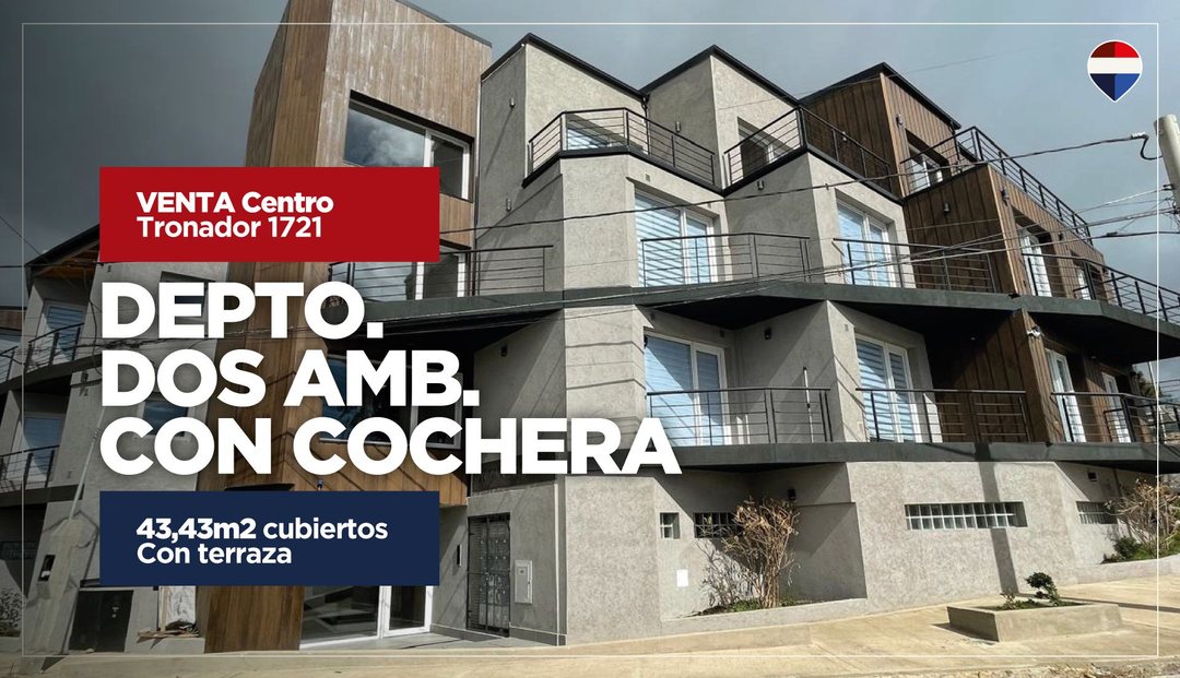 Depto 2 ambientes con cochera S. C. de Bariloche