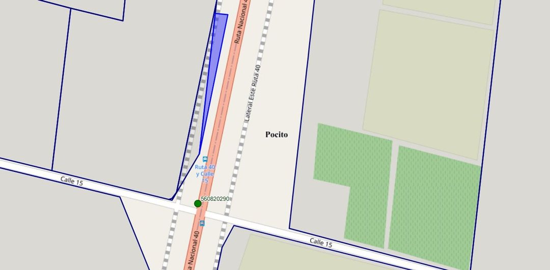 LOTE SOBRE RUTA 40. POCITO. 1.633,85 m²