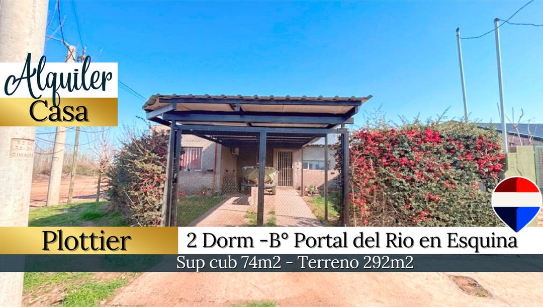 ALQUILER CASA 2 DORM. PORTAL RIO COLORADO PLOTTIER