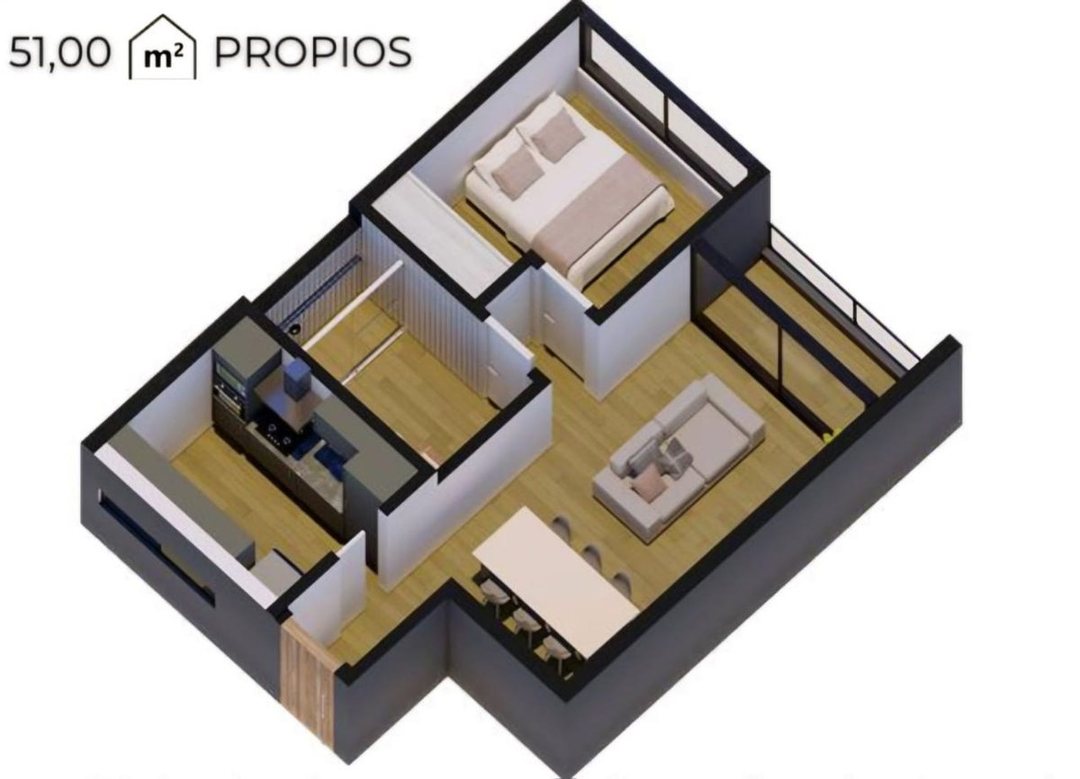 VENTA DPTO. 1 DORMITORIO EN POZO SOBRE OLAECHEA