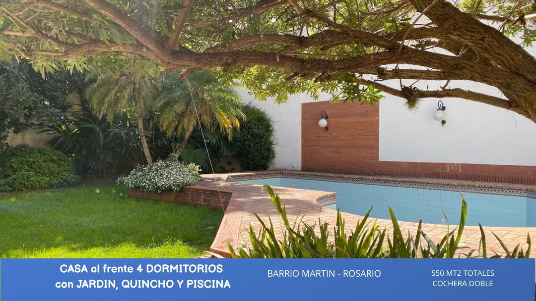 Casa c/Jardín y Pileta en B°Martin