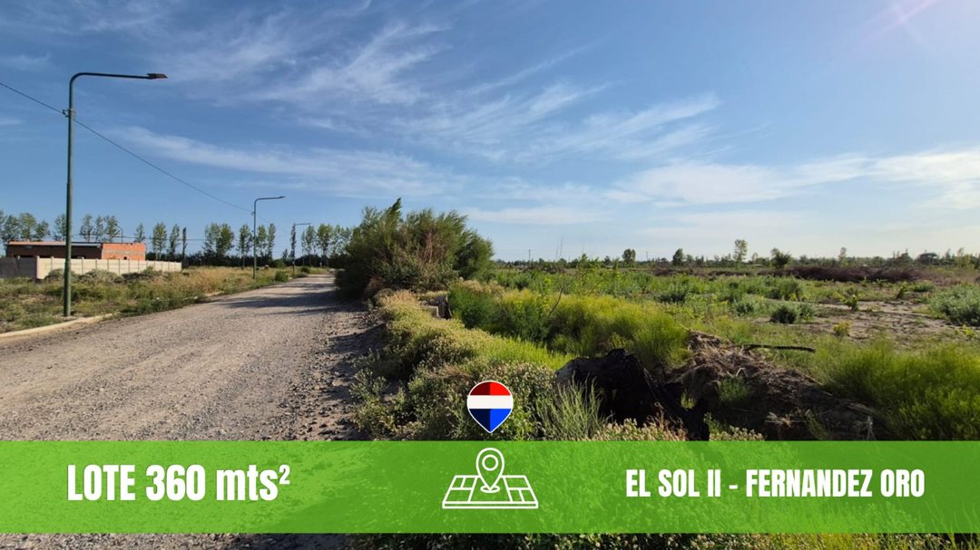 VENTA LOTE - BARRIO EL SOL II - FERNANDEZ ORO