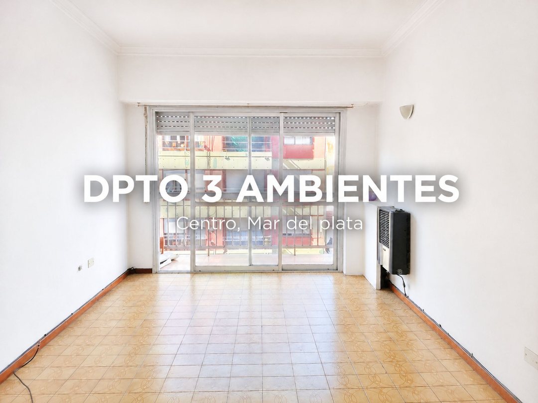 Venta departamento 3 ambientes al frente  Centro