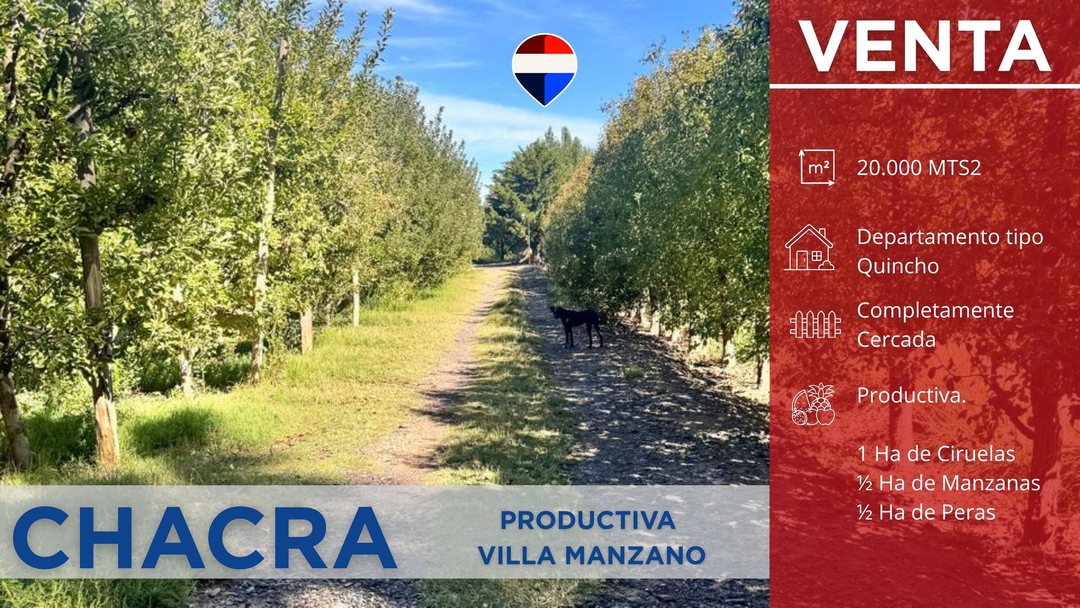 EN VENTA CHACRA PRODUCTIVA CON QUINCHO