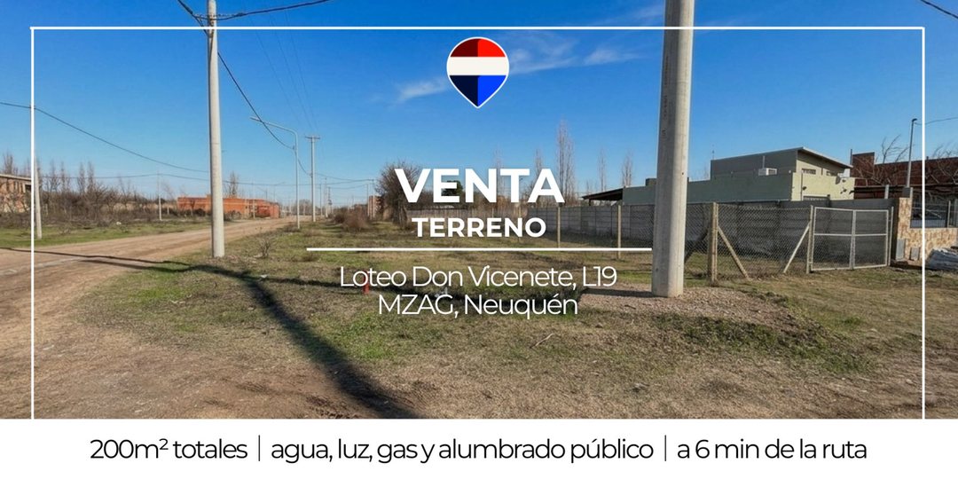 VENTA TERRENO DON VICENTE NEUQUÉN