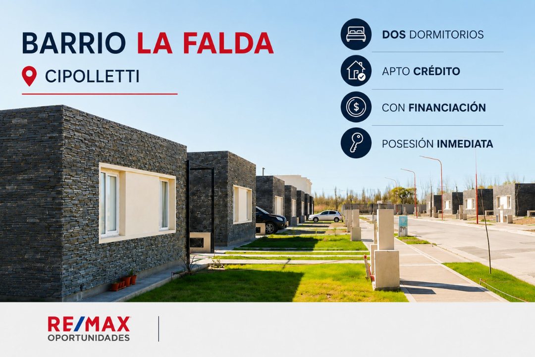 VENTA CASA 2 DORM. LA FALDA ETAPA II, CIPOLLETTI