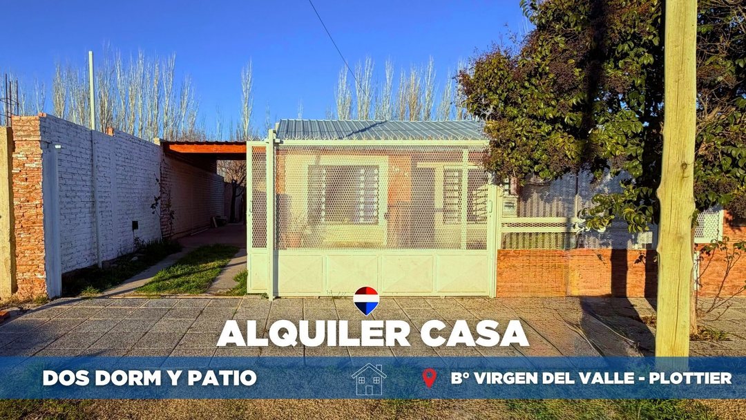 ALQUILER CASA 2 DORMITORIOS PLOTTIER