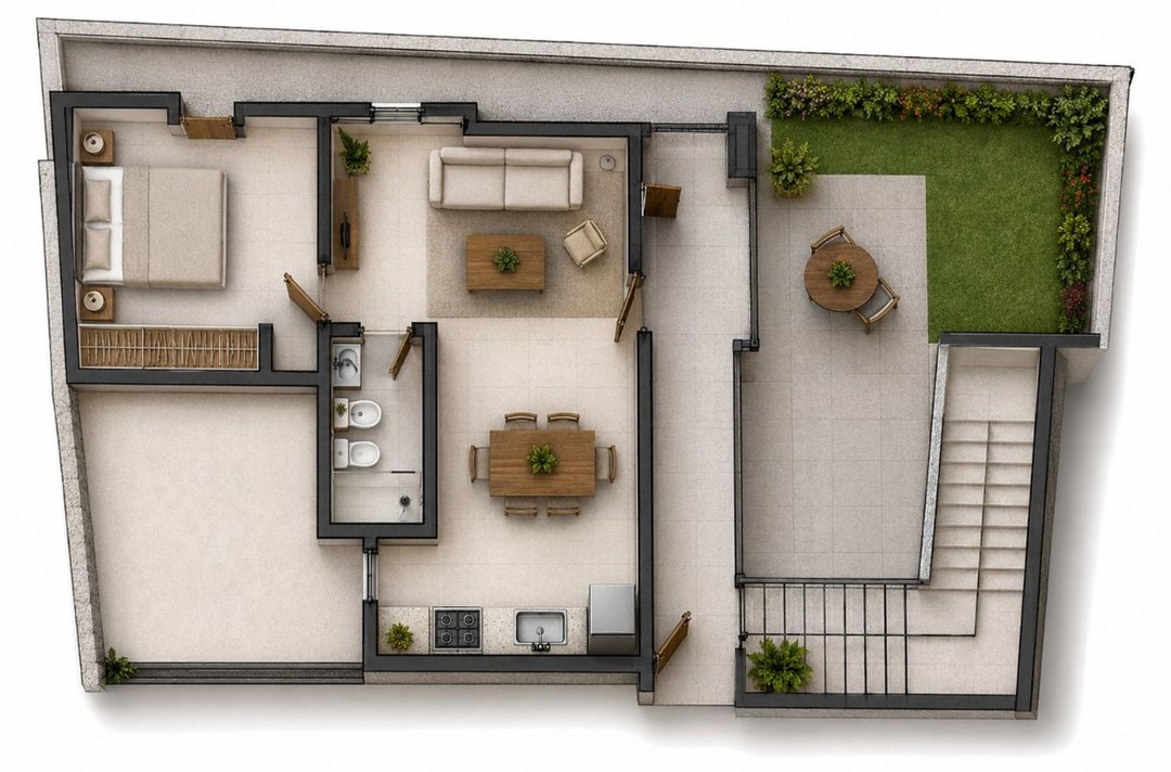 DEPTO EN VENTA  DE 1 DORMITORIO A METROS DE BV.