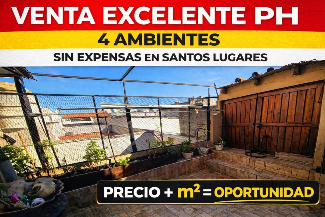 PH 4 AMBIENTES AMPLIO SANTOS LUGARES SIN EXPENSAS
