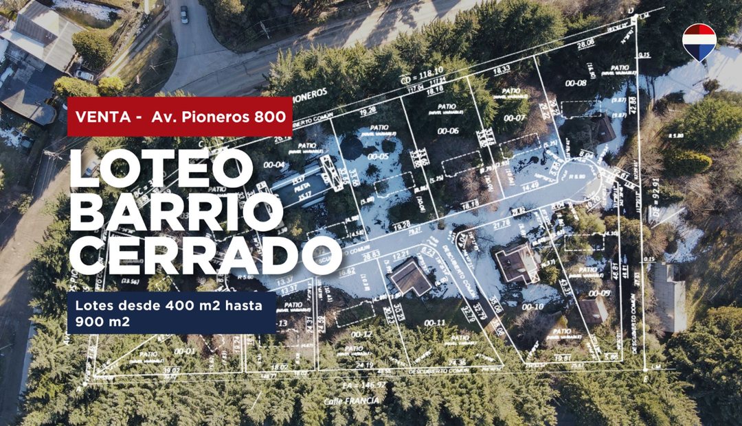 Lote en el centro de Bariloche Av. Pioneros 800
