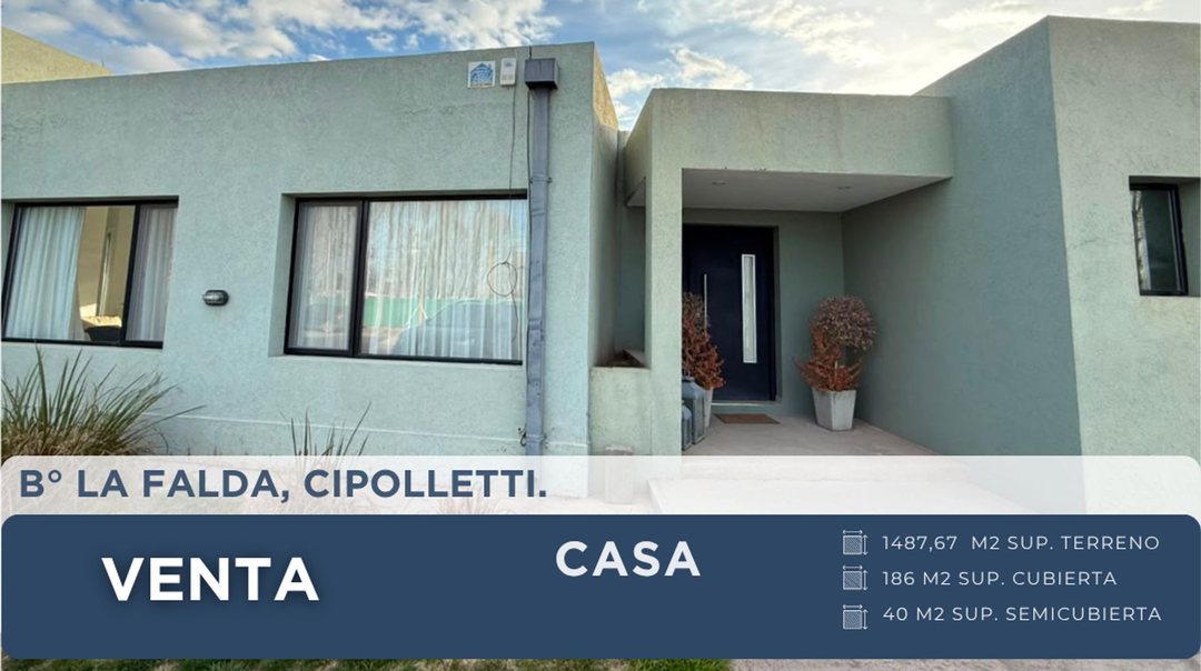 CASA DE 3 DORM. EN B° PRIVADO LA FALDA, CIPOLLETTI
