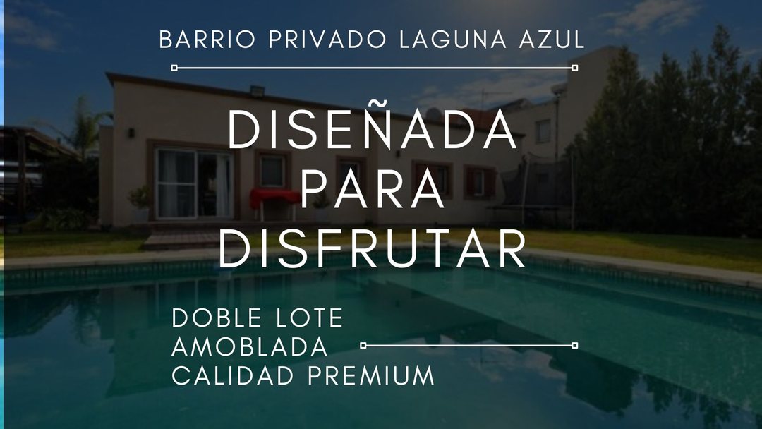 CASA DOBLE LOTE AMOBLADA LAGUNA AZUL APTO CREDITO