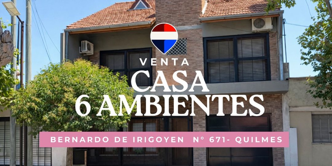 VENTA CASA 6 AMBIENTES JARDIN COCHERA  QUILMES