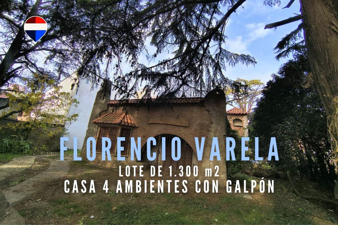 VENTA CASA CON LOTE DE 1300 M2 FLORENCIO VARELA