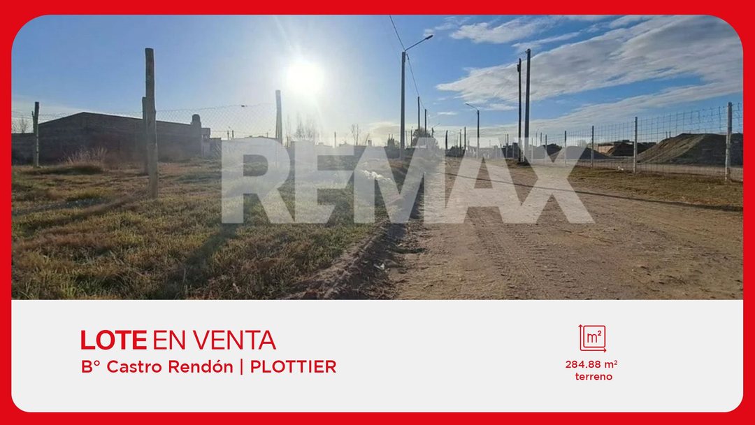 LOTE EN VENTA Bº CASTRO RENDON - PLOTTIER