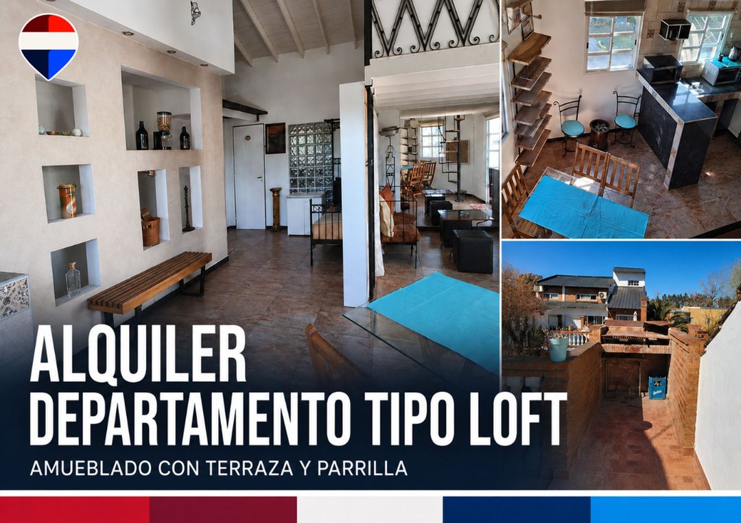 ALQUILER MONOAMBIENTE LOFT AMUEBLADO PILAR