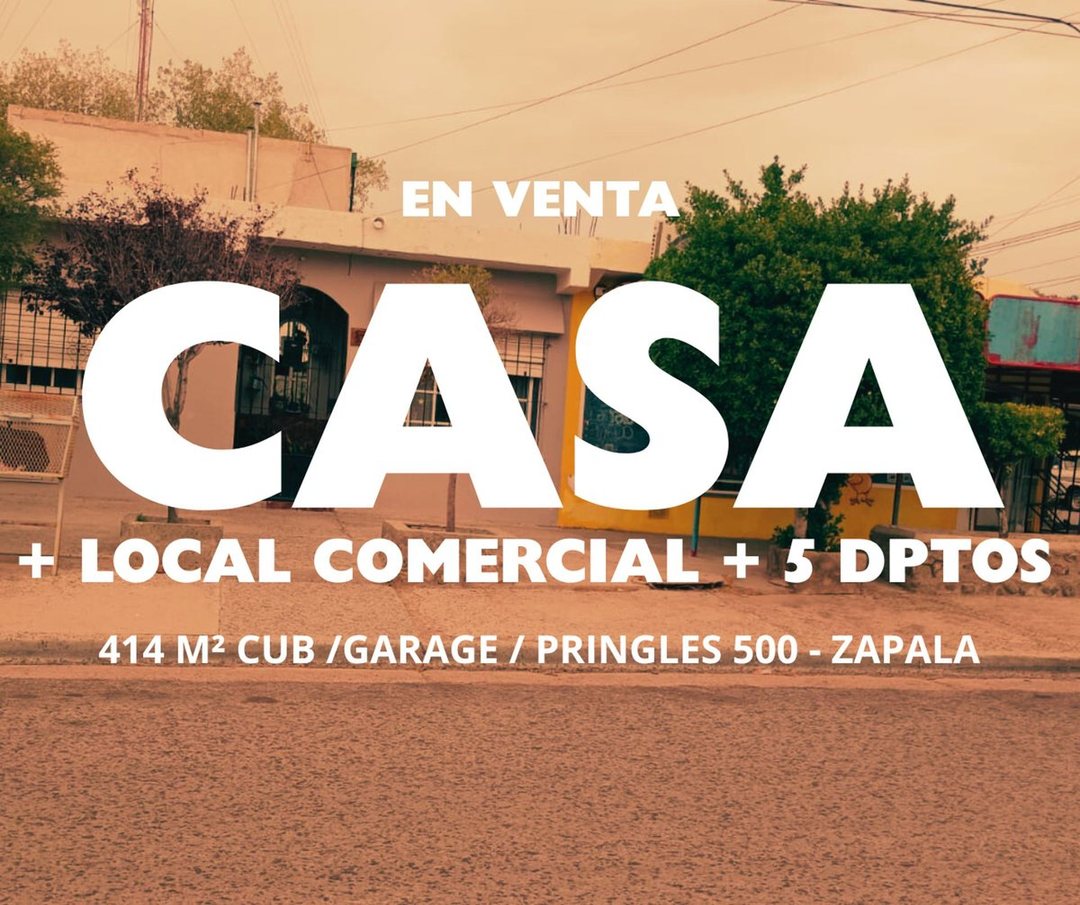 VENTA CASA + LOCAL COMERCIAL + 5 DPTOS