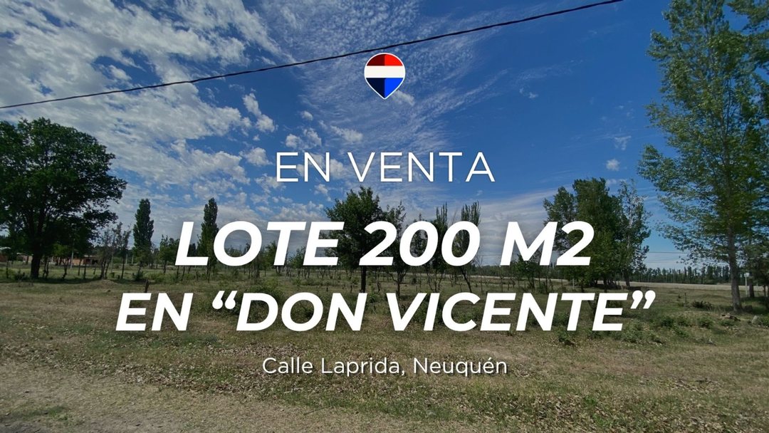 Lote E17 En Venta Loteo Don Vicente En Neuquén