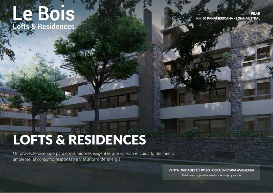VENTA 1ER P 2 AMB LOFT PILAR UF109 E AII LE BOIS