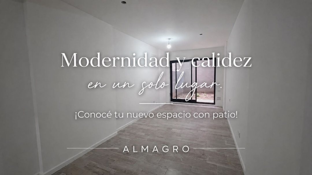 DEPARTAMENTO 1 AMBIENTE VENTA ALMAGRO PATIO