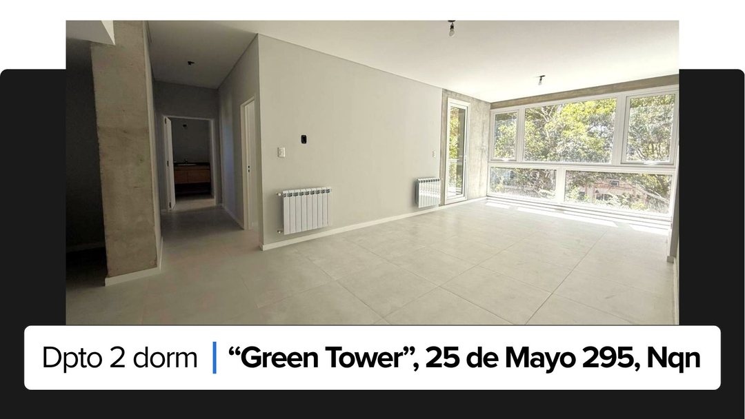Dpto 2 dorm en venta Green Tower - Centro Neuquén