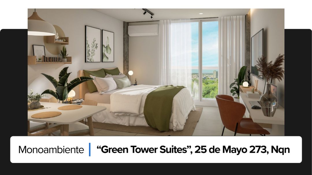 Monoambiente en venta- Green Tower Suites, Neuquén