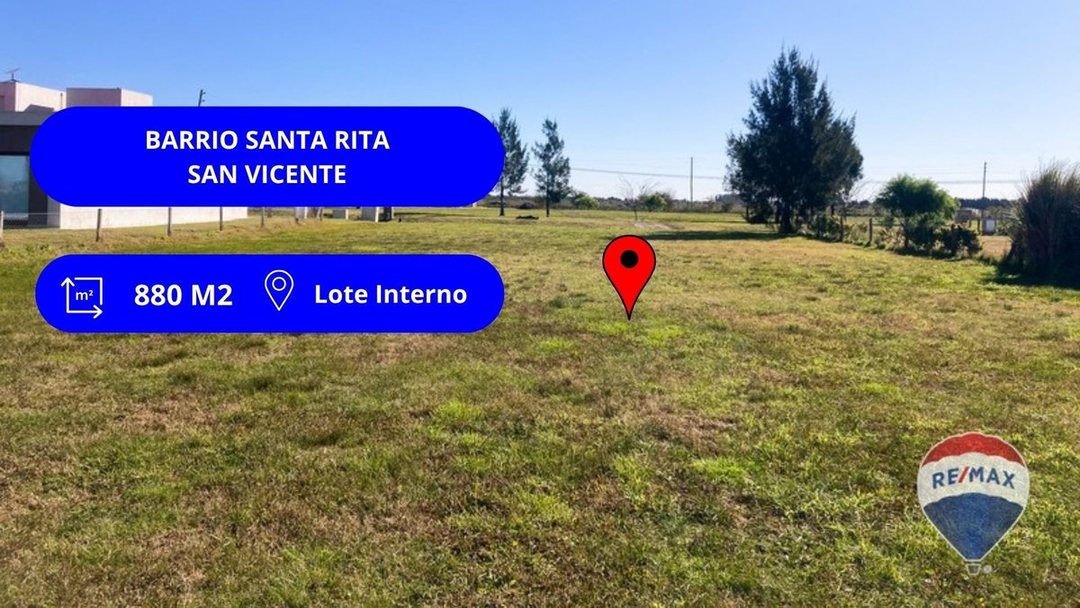LOTE INTERNO VENTA BARRIO SANTA RITA FINANCIADO