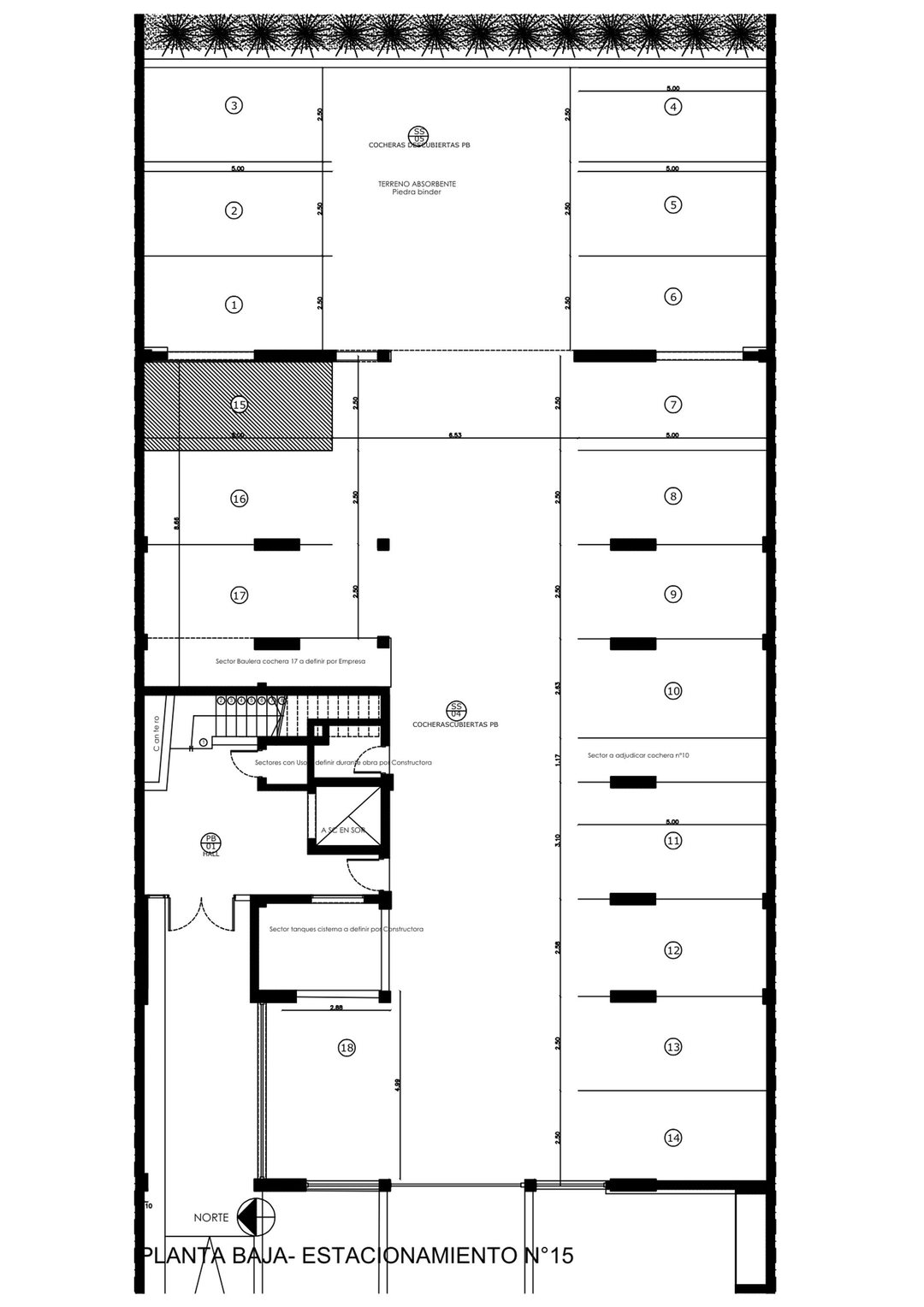 Venta cochera en pozo 12,5m² descubierta