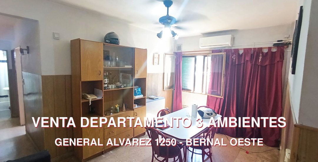 VENTA DEPARTAMENTO 3 AMBIENTES BERNAL OESTE