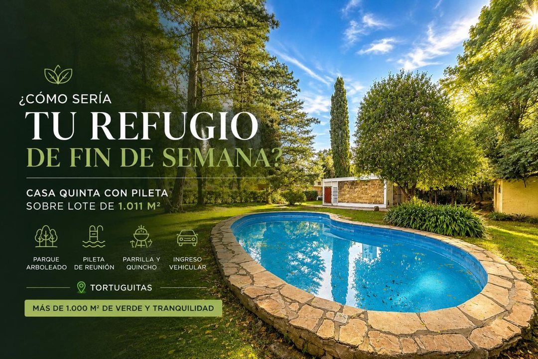 VENTA QUINTA GRAN PARQUE Y PILETA TORTUGUITAS