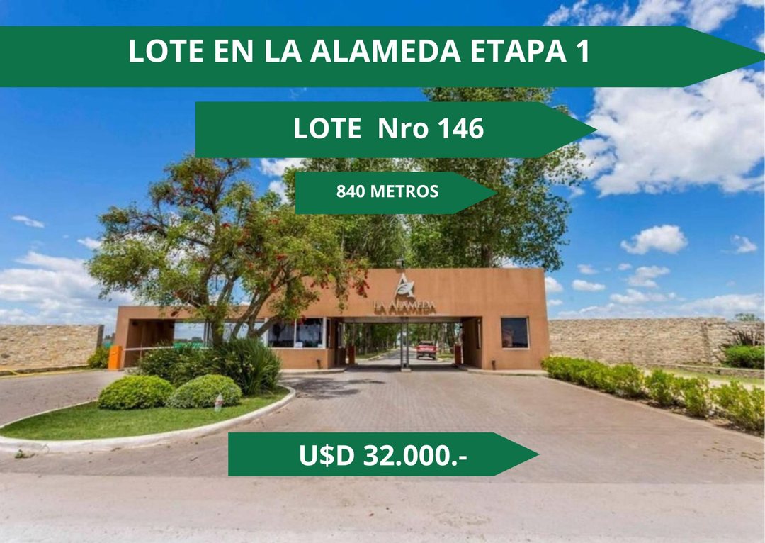 LOTE EN VENTA EN LA ALAMEDA CANNING ETAPA 1