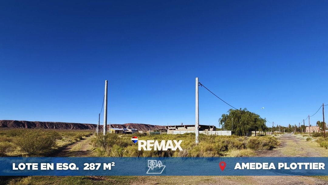 VENTA LOTE EN ESQUINA AMEDEA 287M2