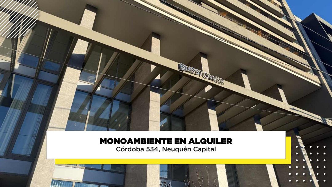 Departamento monoambiente en alquiler torre BLISS