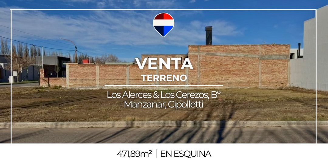 VENTA LOTE B° MANZANAR CIPOLLETTI