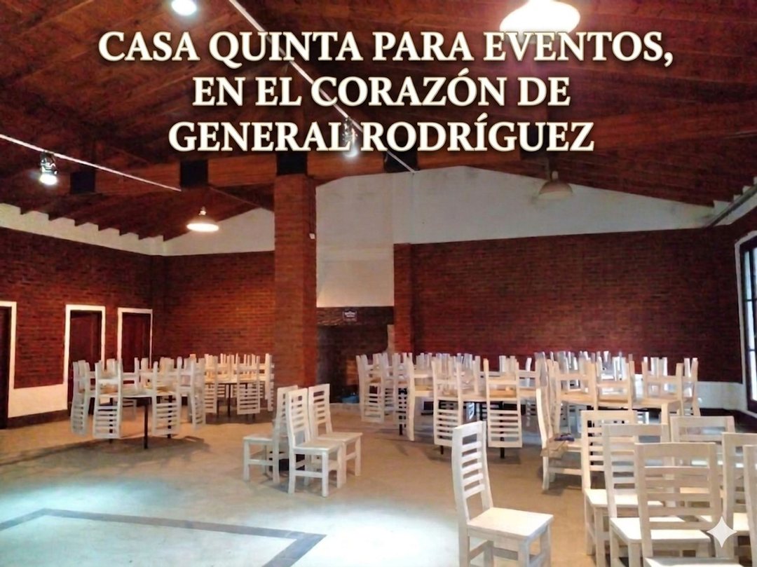 VENTA QUINTA/SALON DE EVENTOS EN GENERAL RODRIGUEZ
